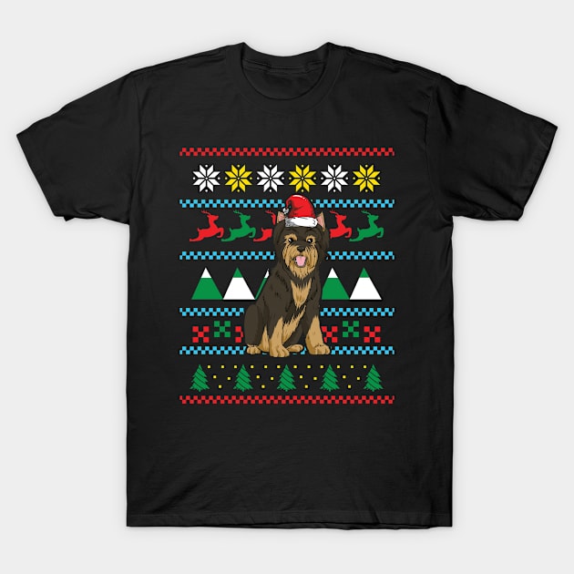 Terrier Funny Ugly Christmas Sweater Gift T-Shirt by CatRobot